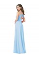 Sleeveless V-Neck Chiffon Light Sky Blue Long Formal Dress / Bridesmaid Dress Leicester