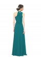 Sleeveless One Shoulder Soft Chiffon Hunter Long Bridesmaid Dress Leicester