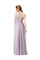 Sleeveless One Shoulder Chiffon Grape Long Floor Length Bridesmaid Dress Leicester