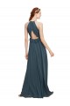 Sleeveless Halter Neck Soft Chiffon Black Long Bridesmaid Dress Leicester