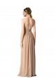 Sleeveless V-Neck Soft Chiffon Red Long Bridesmaid Dress / Formal Dress Leicester