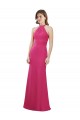 Sleeveless High Neck Soft Chiffon Ruby Long Bridesmaid Dress Leicester