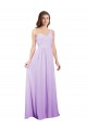 Sleeveless One Shoulder Chiffon Lilac Long Bridesmaid Dress / Evening Dress Leicester