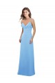 Sleeveless Sweetheart Soft Chiffon Periwinkle Long Bridesmaid Dress Leicester