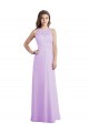 Sleeveless Sweetheart Soft Chiffon Lilac Long Bridesmaid Dress / Formal Dress Leicester