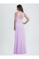 Sleeveless Sweetheart Soft Chiffon Lilac Long Bridesmaid Dress / Formal Dress Leicester