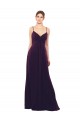 Sleeveless Sweetheart Soft Chiffon Grape Long Formal Dress / Bridesmaid Dress Leicester