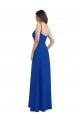 Sleeveless One Shoulder Soft Chiffon Royal Blue Long Bridesmaid Dress Leicester
