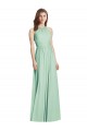Sleeveless Halter Neck Soft Chiffon Mint Green Long Semi Formal Evening Dress / Bridesmaid Dress Leicester