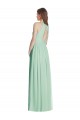 Sleeveless Halter Neck Soft Chiffon Mint Green Long Semi Formal Evening Dress / Bridesmaid Dress Leicester