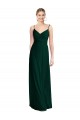 Sleeveless V-Neck Soft Chiffon Ever Green Long Bridesmaid Dress Leicester