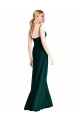 Sleeveless V-Neck Soft Chiffon Ever Green Long Bridesmaid Dress Leicester