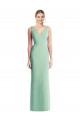 Sleeveless V-Neck Soft Chiffon Mint Green Trumpet Long Bridesmaid Dress Leicester