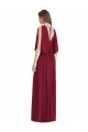 Sleeveless V-Neck Soft Chiffon Dark Navy Long Semi Formal Evening Dress / Bridesmaid Dress Leicester