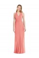 Sleeveless V-Neck Soft Chiffon Desert Rose Long Formal Evening Gown / Bridesmaid Dress Leicester
