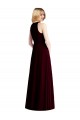Sleeveless Halter Neck Soft Chiffon Light Sky Blue Long Semi Formal Evening Dress / Bridesmaid Dress Leicester