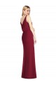 Sleeveless V-Neck Soft Chiffon Dusty Pink Long Bridesmaid Dress Leicester