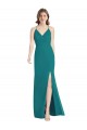 Sleeveless V-Neck Soft Chiffon Hunter Long Bridesmaid Dress Leicester