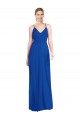 Sleeveless V-Neck Soft Chiffon Royal Blue Long Formal Dress / Bridesmaid Dress Leicester