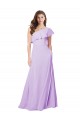 Sleeveless One Shoulder Soft Chiffon Lilac Long Bridesmaid Dress Leicester