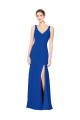 Sleeveless Sweetheart Chiffon Royal Blue Sheath Long Bridesmaid Dress / Evening Dress Leicester