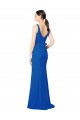 Sleeveless Sweetheart Chiffon Royal Blue Sheath Long Bridesmaid Dress / Evening Dress Leicester