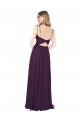 Sleeveless Strapless Soft Chiffon Grape Long Bridesmaid Dress Leicester