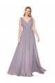 Sleeveless High Neck Soft Chiffon Dusty Rose Long Formal Evening Gown / Prom Dress / Bridesmaid Dress Leicester