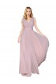 Sleeveless High Neck Soft Chiffon Primrose Long Formal Evening Gown / Prom Dress / Bridesmaid Dress Leicester