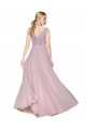 Sleeveless High Neck Soft Chiffon Primrose Long Formal Evening Gown / Prom Dress / Bridesmaid Dress Leicester