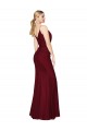 Sleeveless High Neck Soft Chiffon Burgundy Mermaid Long Formal Evening Gown / Prom Dress / Bridesmaid Dress Leicester