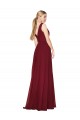 Sleeveless High Neck Soft Chiffon Burgundy Long Formal Dress / Bridesmaid Dress Leicester