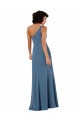 Sleeveless One Shoulder Soft Chiffon Burgundy Long Formal Evening Gown / Bridesmaid Dress Leicester
