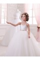 Sleeveless Sweetheart Tulle Ivory Chapel Train Flower Girl Dress Leicester