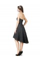 Sleeveless Sweetheart Lace Slate Grey Knee Length High Low Bridesmaid Dress Leicester