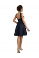 Sleeveless Sweetheart Lace Dark Navy Knee Length Bridesmaid Dresses Leicester
