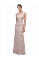Sleeveless Scoop Neck Lace Long Prom Dress / Bridesmaid Dress Leicester