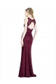 Sleeveless High Neck Lace Burgundy Gold Long Prom Dress / Bridesmaid Dress Leicester
