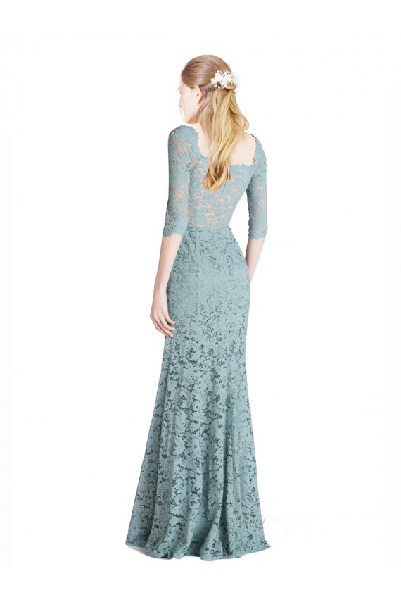 Half Sleeves Sweetheart Lace Long Prom Dress / Bridesmaid Dress Leicester