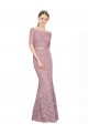 Short Sleeves Off the Shoulder Lace Long Prom Dress / Bridesmaid Dress Leicester