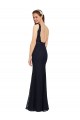 Sleeveless V-Neck Lace Dark Navy Long Bridesmaid Dress Leicester