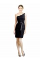Sleeveless One Shoulder Lace Black Knee Length Bridesmaid Dress Leicester
