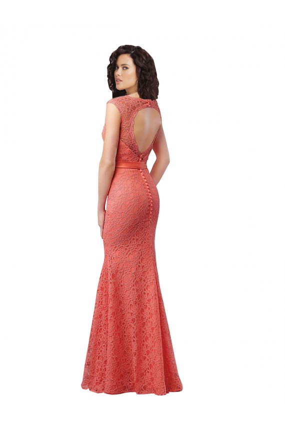 Sleeveless V-Neck Lace Long Bridesmaid Dress Leicester