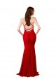 Sleeveless V-Neck Lace Red Long Formal Dress / Bridesmaid Dress Leicester