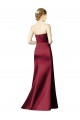 Sleeveless Strapless Satin Burgundy Long Bridesmaid Dress / Evening Dress Leicester