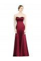 Sleeveless Sweetheart Satin Burgundy Long Bridesmaid Dress Leicester