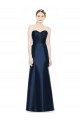 Sleeveless Strapless Satin Dark Navy Long Evening Dress / Bridesmaid Dress Leicester