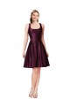 Sleeveless Bateau Neck Satin Knee Length Prom Dress / Bridesmaid Dress Leicester