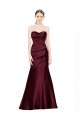 Sleeveless Sweetheart Satin Burgundy Long Formal Evening Gown / Prom Dress / Bridesmaid Dress Leicester