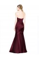 Sleeveless Sweetheart Satin Burgundy Long Formal Evening Gown / Prom Dress / Bridesmaid Dress Leicester